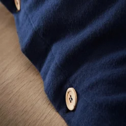 Housse de couette flanelle de coton (240 x 220 cm) Nina Bleu nuit