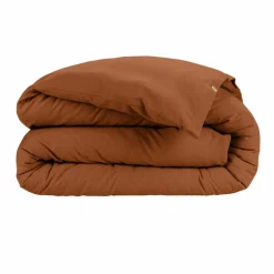 Housse de couette flanelle de coton (280 x 240 cm) Nina Terracotta