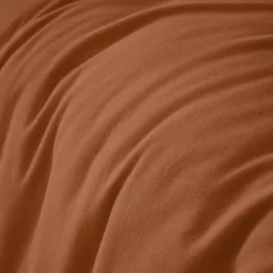 Housse de couette flanelle de coton (280 x 240 cm) Nina Terracotta