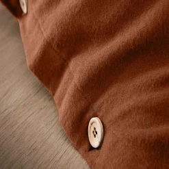 Housse de couette flanelle de coton (280 x 240 cm) Nina Terracotta