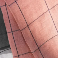 Housse de couette gaze de coton (240 x 220 cm) Gaïa Match Rose pêche