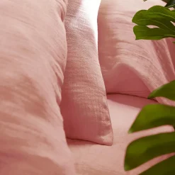 Housse de couette gaze de coton (260 x 240 cm) Gaïa Rose pêche