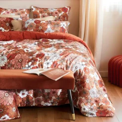 Housse de couette gaze de coton (140 x 200 cm) Gaïa azalée Terracotta