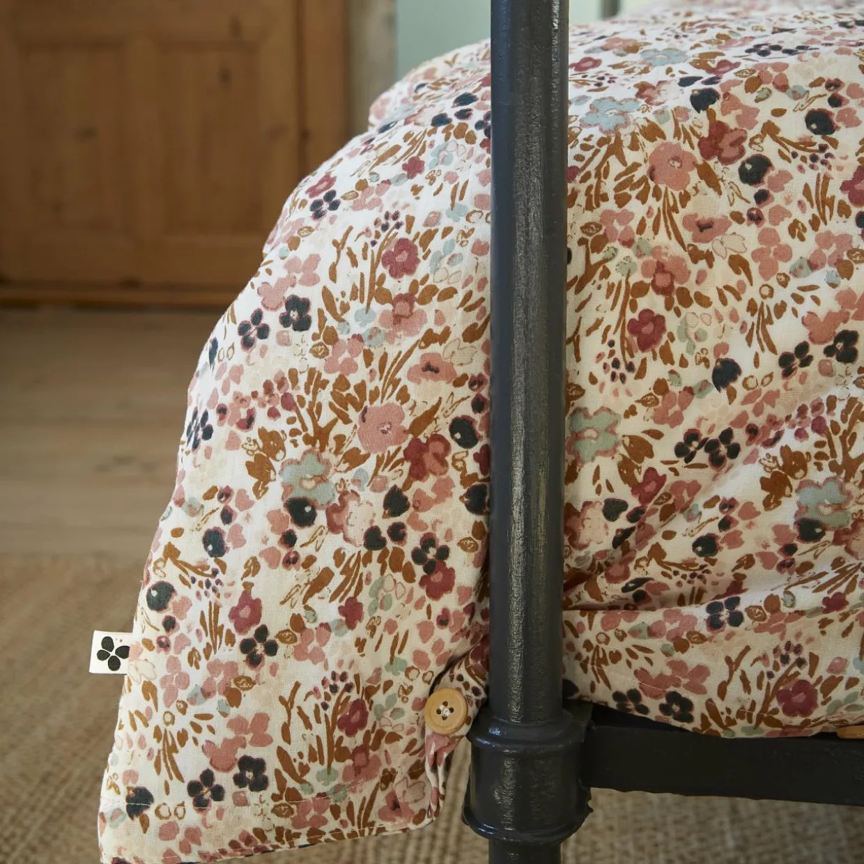 Housse de couette gaze de coton (140 x 200 cm) Constance Beige pampa