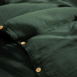 Housse de couette gaze de coton (280 x 240 cm) Gaïa Vert sapin