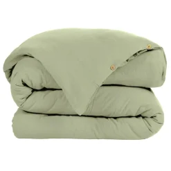 Housse de couette gaze de coton (140 x 200 cm) Gaïa Vert tilleul