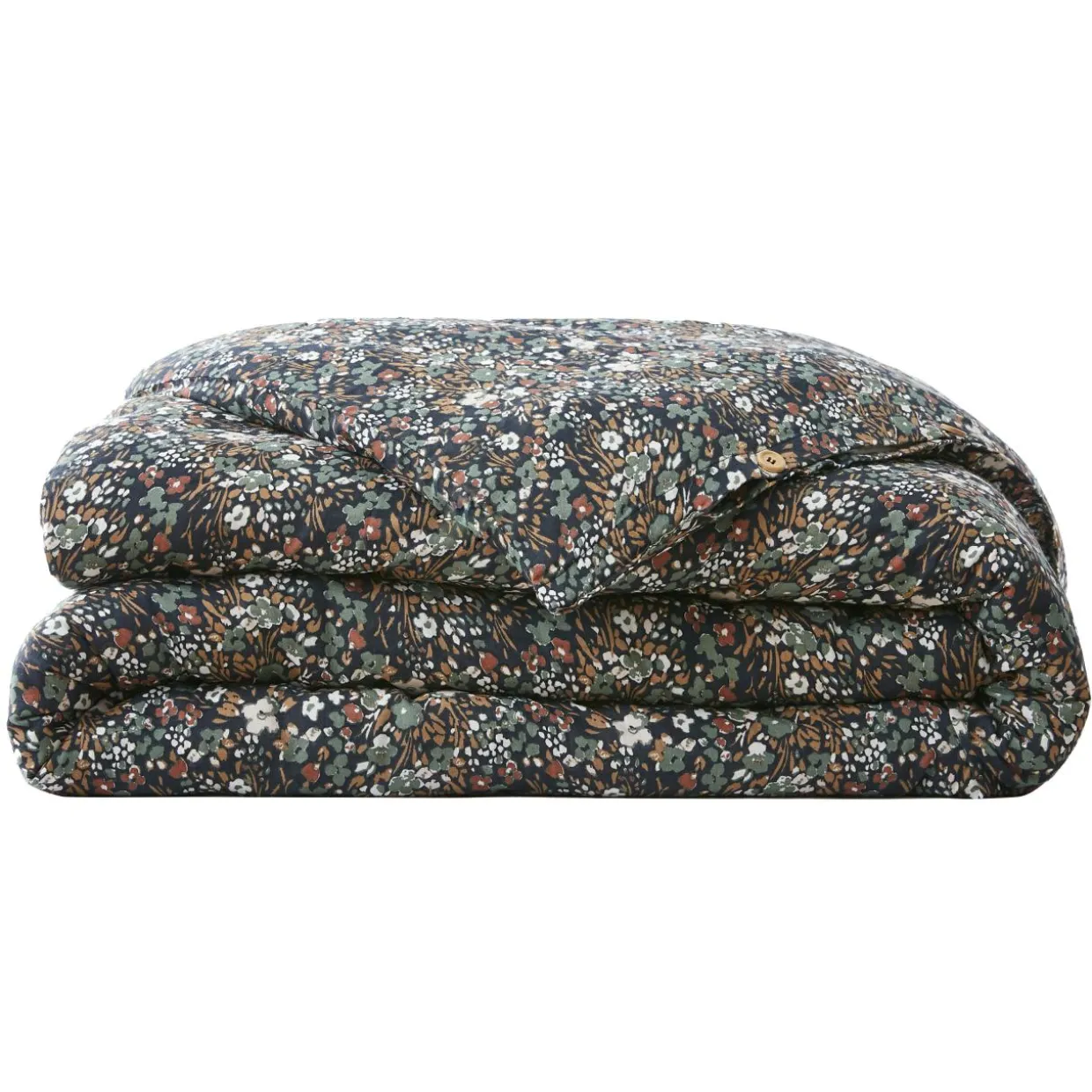 Housse de couette gaze de coton (260 x 240 cm) Constance Bleu nuit