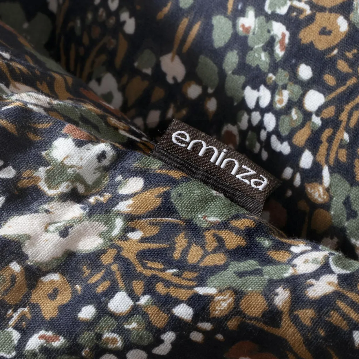 Housse de couette gaze de coton (260 x 240 cm) Constance Bleu nuit