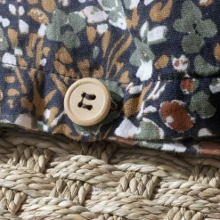 Housse de couette gaze de coton (260 x 240 cm) Constance Bleu nuit