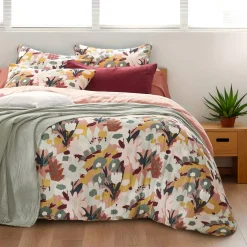 Housse de couette gaze de coton (260 x 240 cm) Azel Multicolore