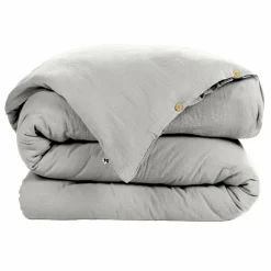 Housse de couette gaze de coton (280 x 240 cm) Gaïa Gris nuage