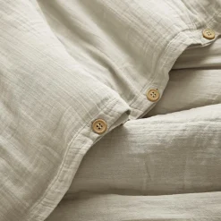Housse de couette gaze de coton (240 x 220 cm) Gaïa Beige pampa