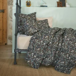 Housse de couette gaze de coton (140 x 200 cm) Constance Bleu nuit