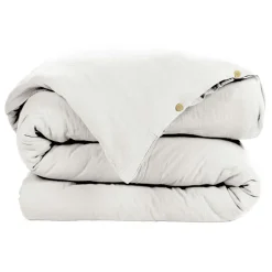 Housse de couette gaze de coton (140 x 200 cm) Gaïa Blanc chantilly