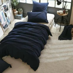 Housse de couette gaze de coton (140 x 200 cm) Gaïa Bleu nuit