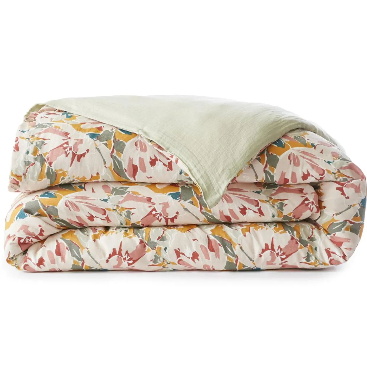 Housse de couette gaze de coton (260 x 240 cm) April Multicolore