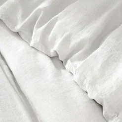 Housse de couette lin lavé (240 x 220 cm) Louise Blanche