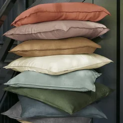 Housse de couette lyocell Tencel™ lavé (240 x 220 cm) Olivia Vert eucalyptus