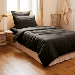 Housse de couette percale de coton (140 x 200 cm) Cali Noire