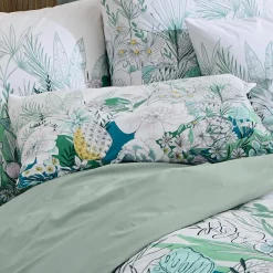 Housse de couette percale de coton (140 x 200 cm) Bali Verte
