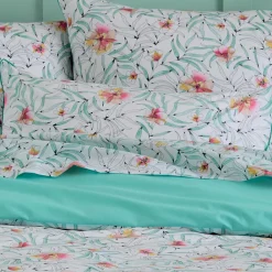 Housse de couette percale de coton (260 x 240 cm) Roxane Multicolore