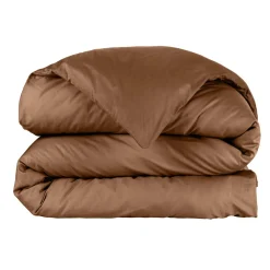 Housse de couette percale de coton (280 x 240 cm) Cali Marron chocolat