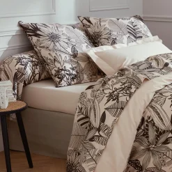 Housse de couette percale de coton (240 x 220 cm) Alba Noire