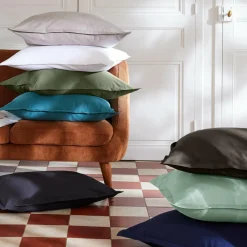 Housse de couette percale de coton (140 x 200 cm) Cali Gris anthracite