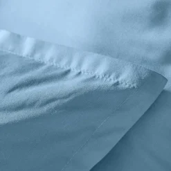 Housse de couette percale de coton (200 x 200 cm) Cali Bleu ciel