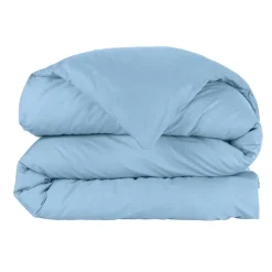 Housse de couette percale de coton (200 x 200 cm) Cali Bleu ciel
