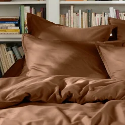 Housse de couette percale de coton (240 x 220 cm) Cali Marron chocolat