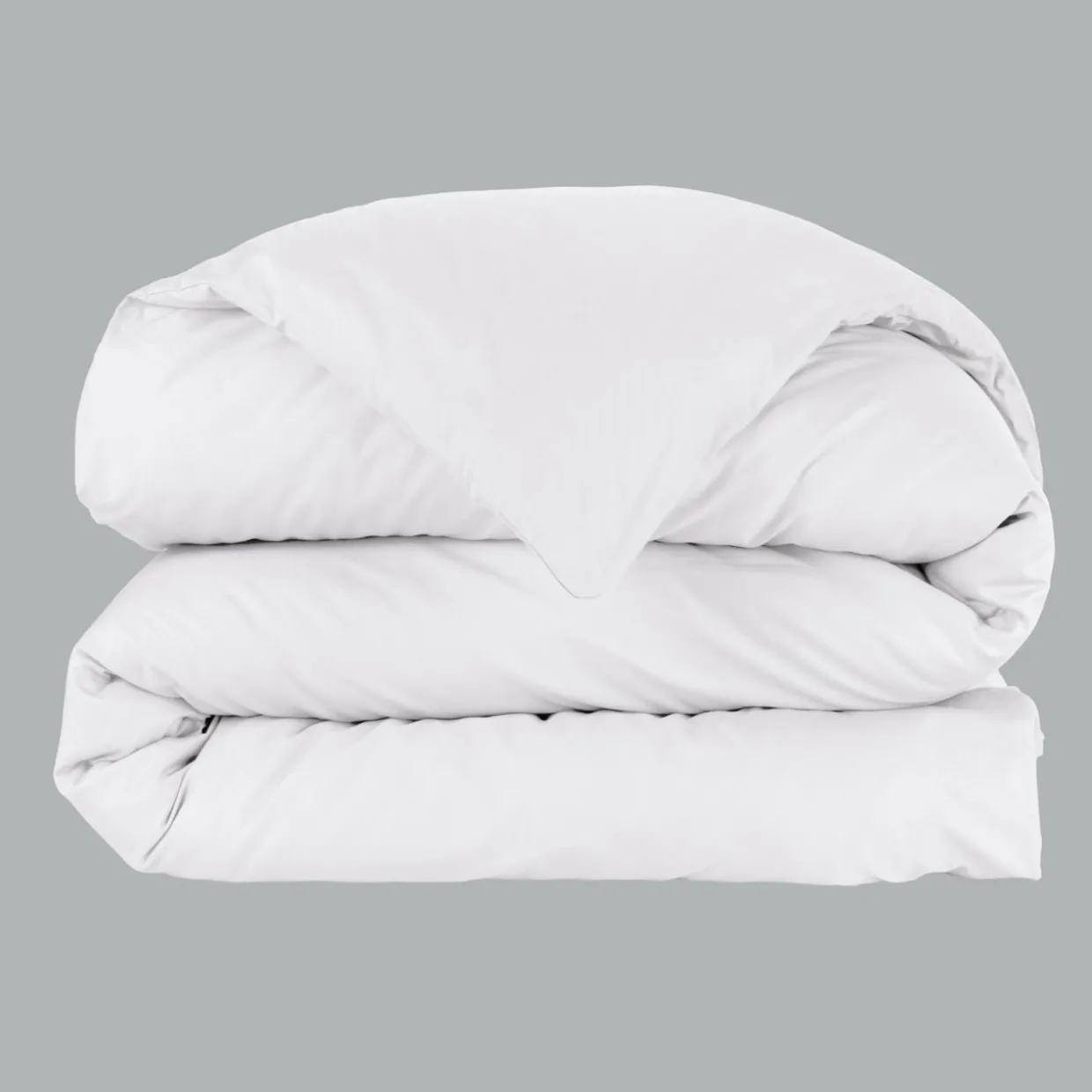 Housse de couette percale de coton (260 x 240 cm) Cali Blanche
