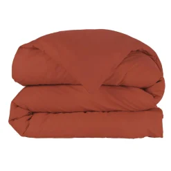 Housse de couette percale de coton (140 x 200 cm) Cali Terracotta