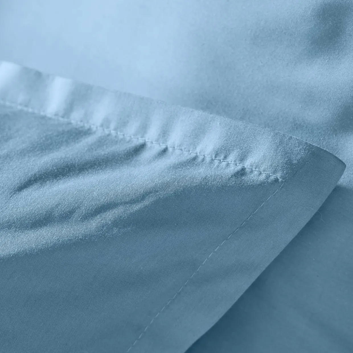 Housse de couette percale de coton (280 x 240 cm) Cali Bleu ciel