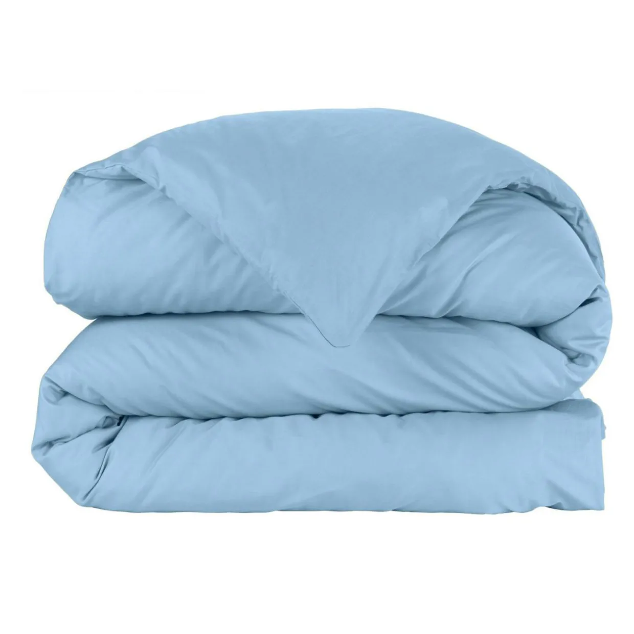 Housse de couette percale de coton (280 x 240 cm) Cali Bleu ciel
