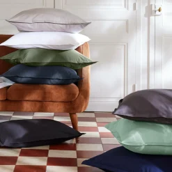 Housse de couette percale de coton (260 x 240 cm) Cali Bleu marine