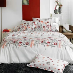 Housse de couette percale de coton (200 x 200 cm) Petite Folie Rouge