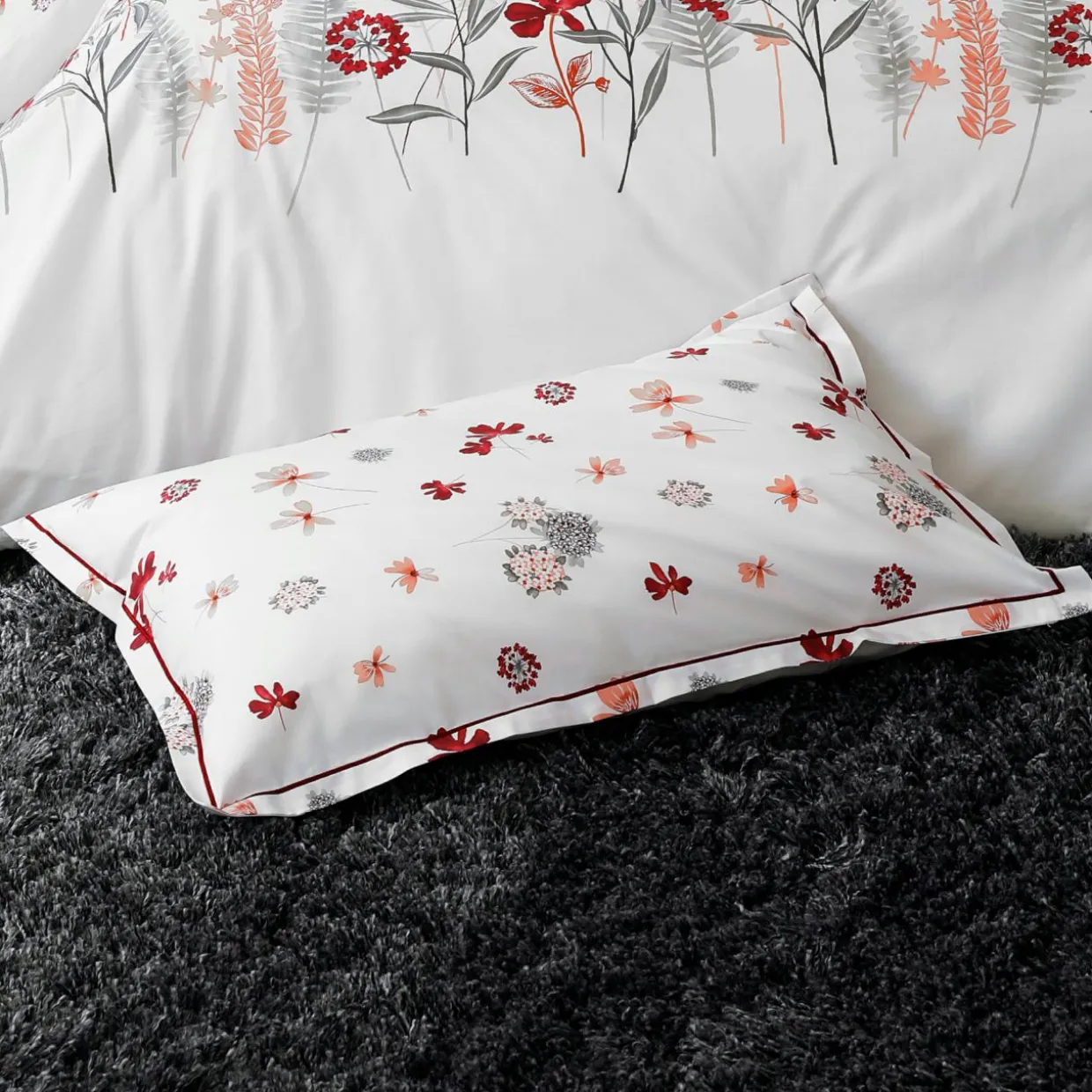 Housse de couette percale de coton (200 x 200 cm) Petite Folie Rouge