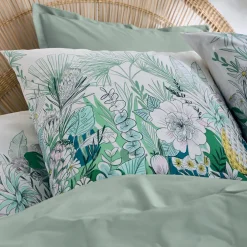 Housse de couette percale de coton (280 x 240 cm) Bali Verte