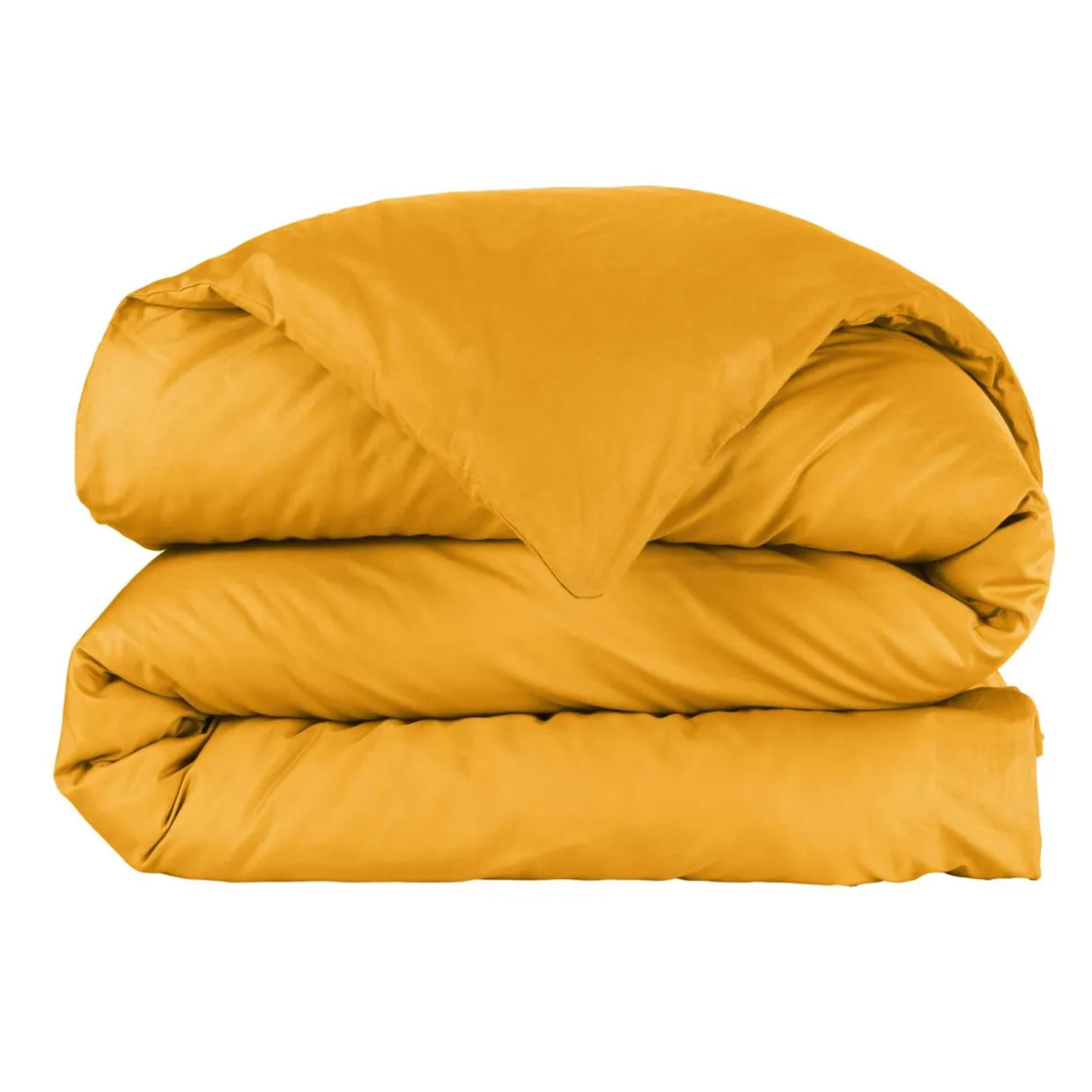 Housse de couette percale de coton (260 x 240 cm) Cali Jaune moutarde