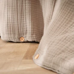 Housse de couette quadruple gaze de coton (200 x 200 cm) Victoria x Gaïa Ficelle