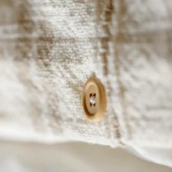 Housse de couette réversible coton texturé et percale (140 x 200 cm) Alice Ficelle