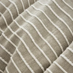 Housse de couette réversible coton texturé et percale (260 x 240 cm) Alice Ecru