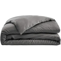 Housse de couette satin de bambou (280 x 240 cm) Sienna Gris granit