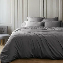 Housse de couette satin de bambou (200 x 200 cm) Sienna Gris granit