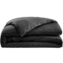 Housse de couette satin de bambou (280 x 240 cm) Sienna Noir