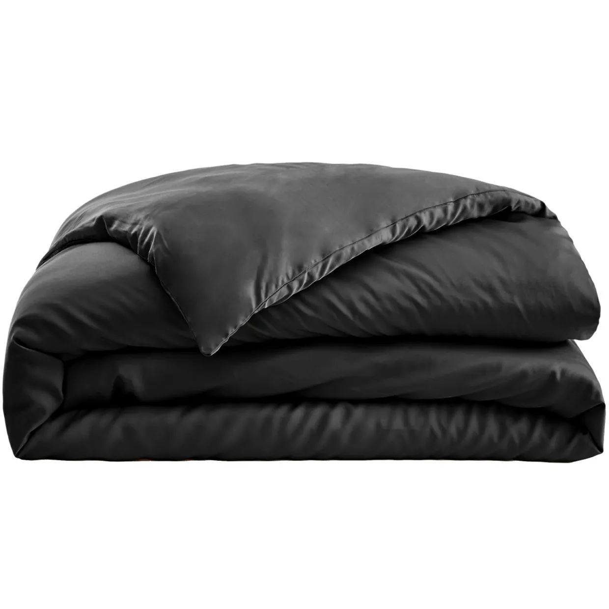 Housse de couette satin de bambou (280 x 240 cm) Sienna Noir