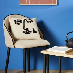 Housse de coussin carrée (40 x 40 cm) Portrait Blanche