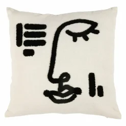 Housse de coussin carrée (40 x 40 cm) Portrait Blanche