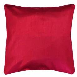 Housse de coussin carrée (40 x 40 cm) Shantung Shana Rouge